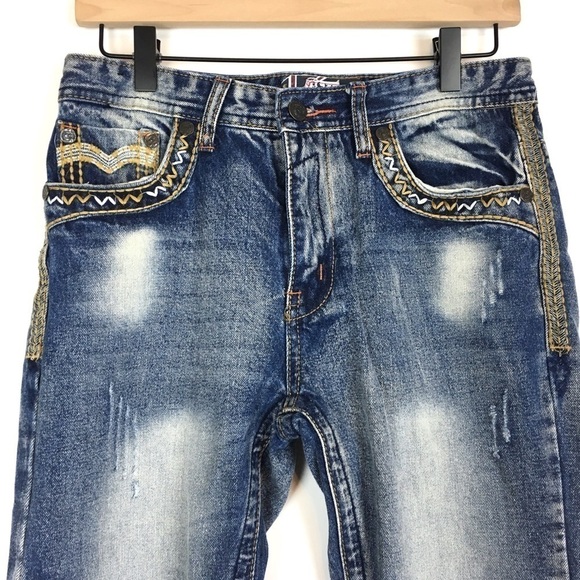 MONARCHY Collection Jeans Embroidered Embellished Western Cowgirl Size 16 / 30 - Picture 2 of 8